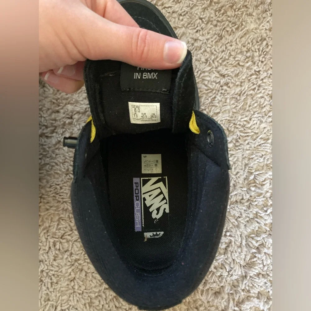 Vans Black and Yellow High-Top Sneakers - Picture 12 of 16